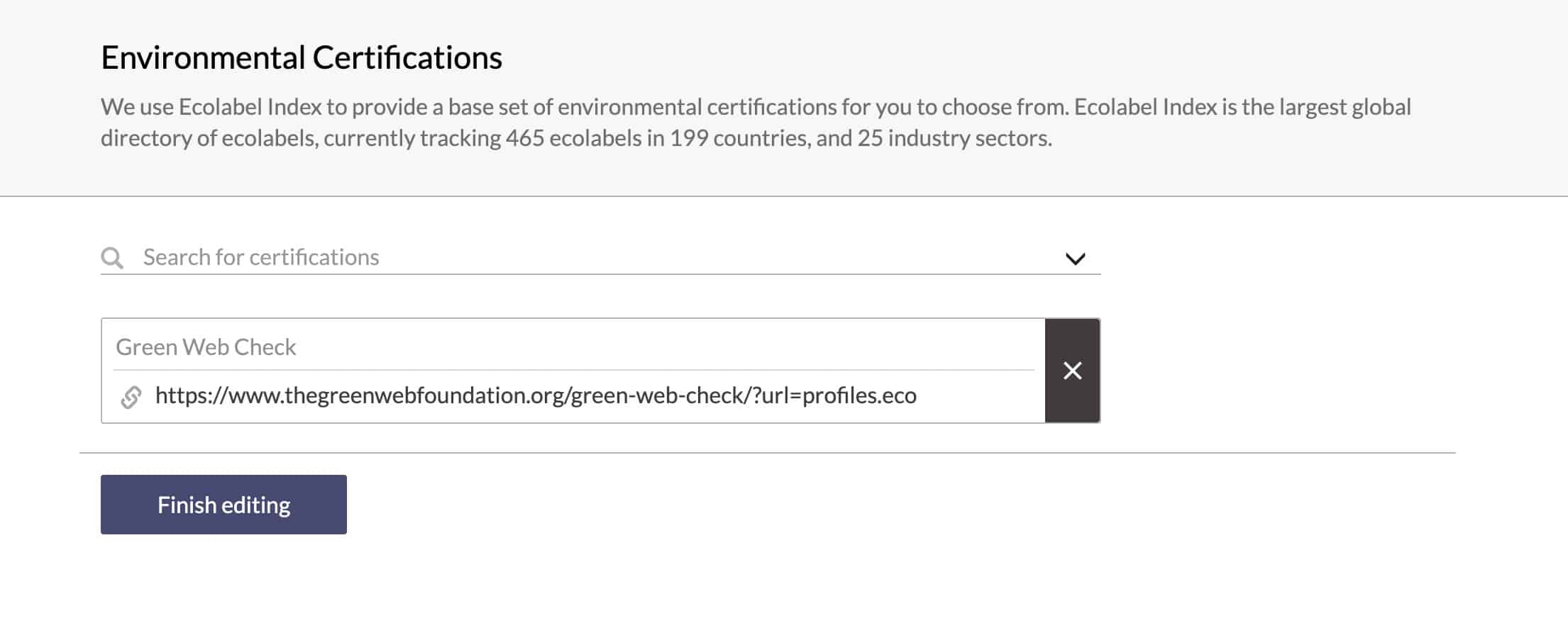 Adding Green Web Check to .eco profile